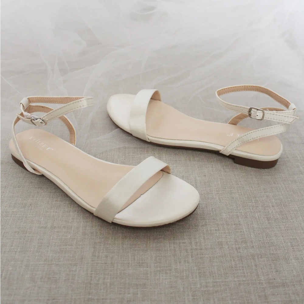 Kailee P.
Satin Flat Sandal with Ankle Strap - Picture 2 of 6